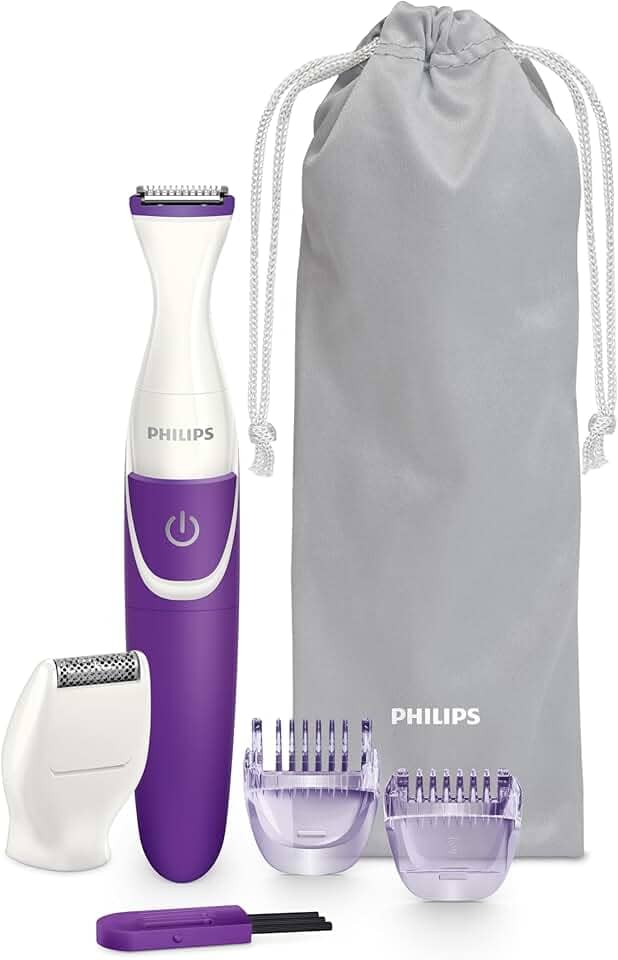 Aparador Elétrico Feminino Philips Essencial BRT383/15 para Pelos Intimos com Cabeça de Corte e 2 Pentes