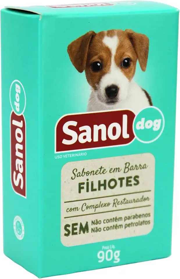 Sabonete Sanol Para Cães E Gatos Filhotes 90g