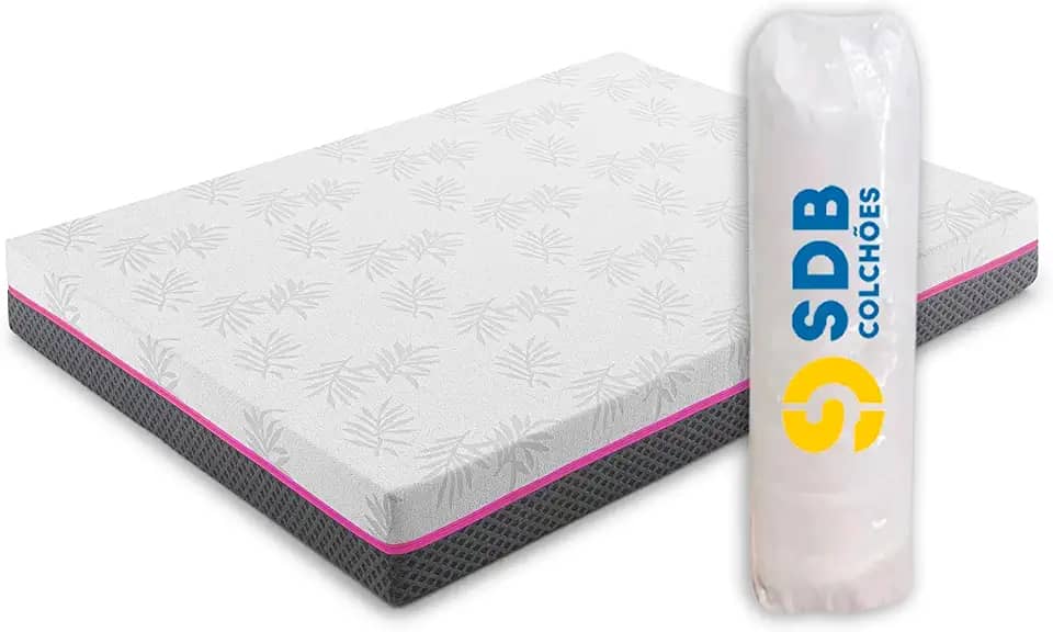 Colchão Viúva De Molas Ensacadas 128x188x20cm D33 SDB Colchões (Rosa)