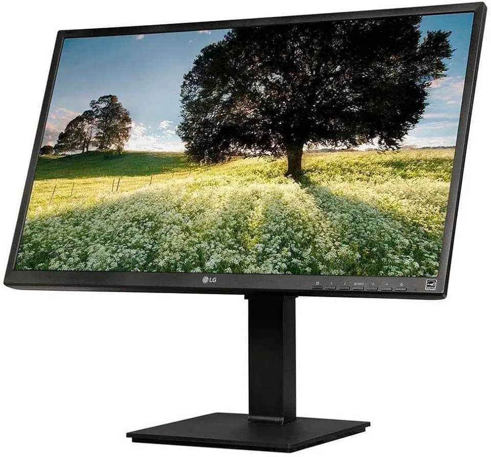 MONITOR LG 23, 8" IPS LED FULL HD - COM AJUSTE DE ALTURA E INCLINAÇÃO 24BL550J-B.AWZM, PRETO
