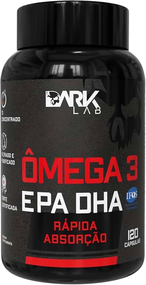 Suplemento Ômega 3 EPA DHA, Dark Lab, 120 Cápsulas