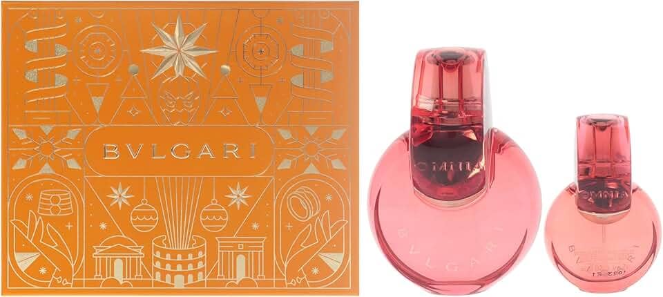 Bvlgari Omnia Coral para mulheres – Conjunto de presente de 2 peças 100 ml EDT Spray, 14,2 g EDT Spray