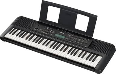 Yamaha PSR-E283 Teclado portátil para iniciantes, com 410 vozes de instrumentos, 150 estilos de acompanhamento e 122 músicas, inclui 2 aulas online com um professor da Yamaha Music School