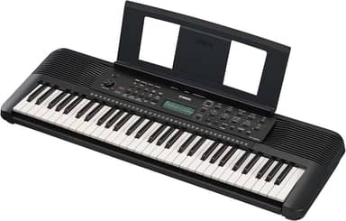 Yamaha PSR-E283 Teclado portátil para iniciantes, com 410 vozes de instrumentos, 150 estilos de acompanhamento e 122 músicas, inclui 2 aulas online com um professor da Yamaha Music School