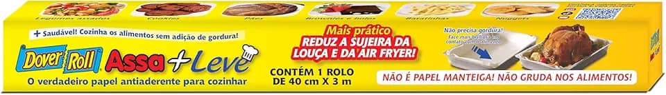 Dover Assa + Leve Papel Antiaderente Para Cozinhar Rolo De 40 Cm X 3 M