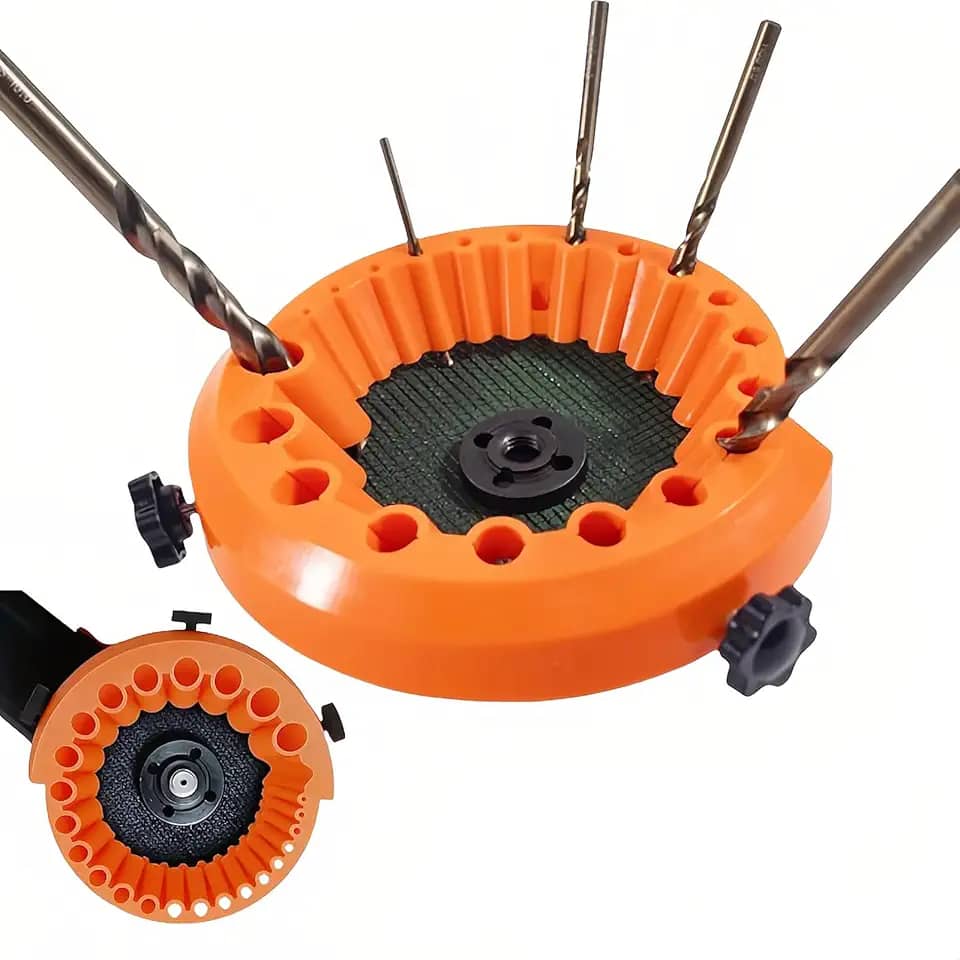 Afiador de broca para moedor, ferramenta de afiação de precisão de 2 a 13 mm, acessório portátil com guia de ângulo, compatível com esmerilhadeiras de 115-125 mm (1 peça)