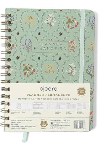 PLANNER PERMANENTE WIRE-O JARDIM FINANCEIRO A5 VERDE