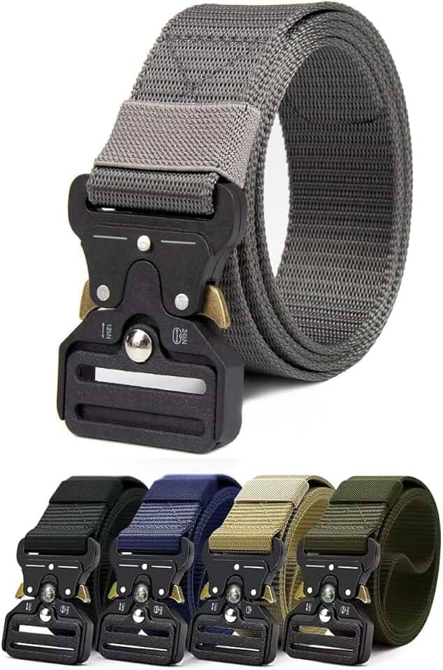 Cinto Masculino Militar Tático Premium Fivela Metal Engate Rápido Nylon Unisex Ajustável Resistente Tipo Policia Civil Exército Bope Guarda Nacional Bombeiro Modelo Americano Calça