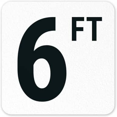 Marcador de profundidade de piscina adesivo de vinil de 15,2 x 15,2 cm, marcador de piscina antiderrapante, feito nos EUA por Sigo Signs