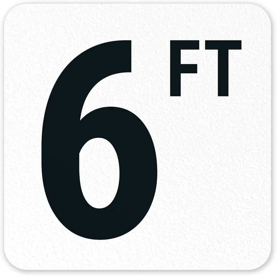 Marcador de profundidade de piscina adesivo de vinil de 15,2 x 15,2 cm, marcador de piscina antiderrapante, feito nos EUA por Sigo Signs