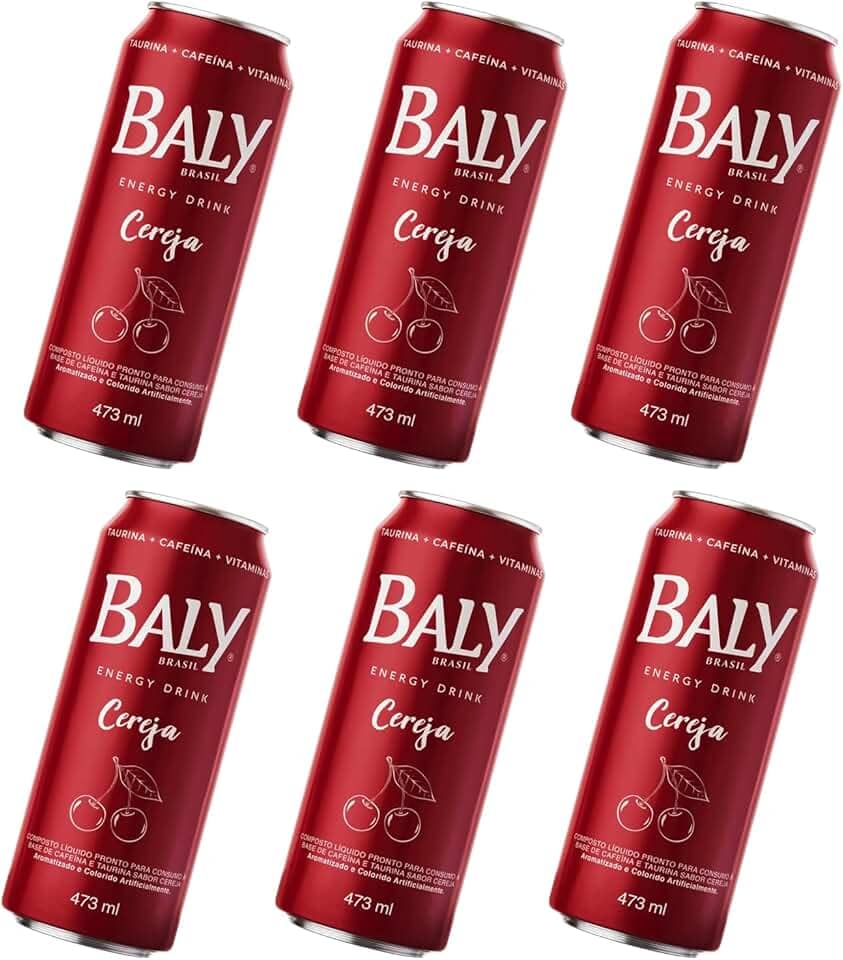 Baly Energético Cereja 473 ml Com 6 unidades