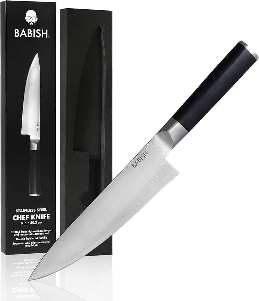 Faca de cozinheiro Babish, aço alemão, 20 cm, aço inoxidável