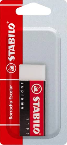 Borracha Técnica STABILO Supreme, Branca, Blister com 1 unidade