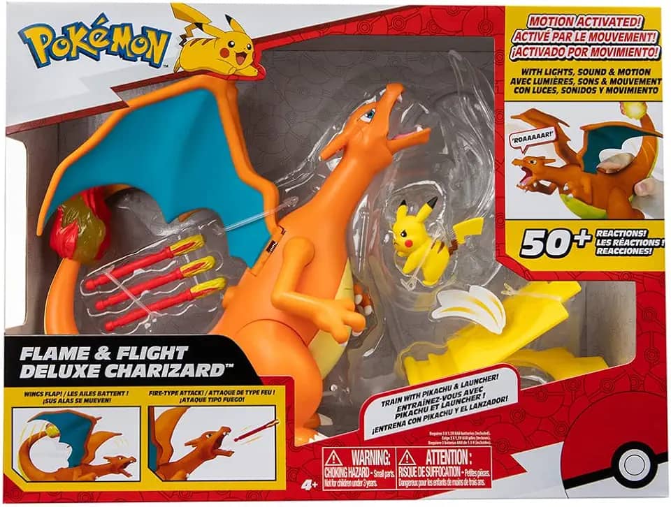 SUNNY, Pokémon, Figura De Luxo, Chama e Vôo do Charizard