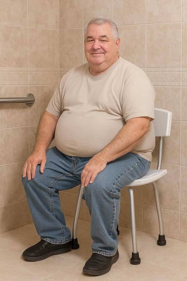 Cadeira Banho Com Encosto Bariátrica Idosos 170 Kilos- Banco