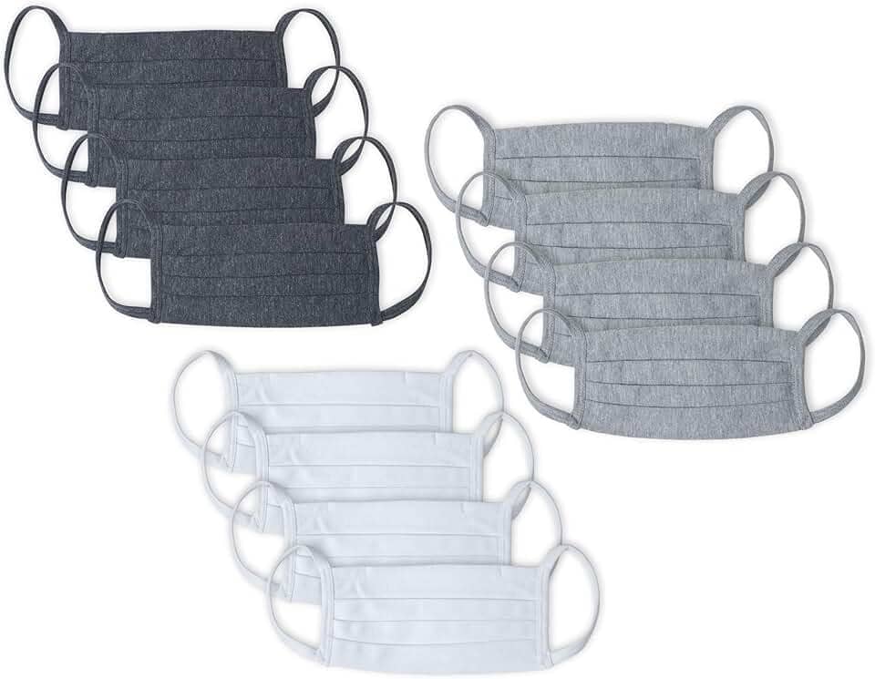 Kit 12 Máscaras 3 Pregas Algodão, Mash, Unissex