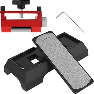 Kit de afiação de cinzel, gabarito de afiador de cinzel ajustável, pedra de afiar de metal atualizada com ferramenta de guia de afiação, kit prático de gabarito de afiar cinzel para faca de 0 a 2,24