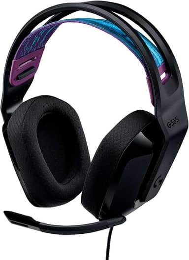 Headset Gamer Logitech G335 com Almofadas com Espuma de Memória, Design Leve e Conexão 3,5mm para PC, PlayStation, Xbox, Nintendo Switch e Mobile - Preto