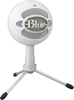 Microfone Condensador USB Logitech For Creators Blue Snowball iCE com Captação Cardióide, Suporte Ajustável, Conexão Plug and Play para Gravação e Streaming em PC e Mac - Branco