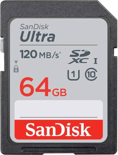 SanDisk Cartão de memória Ultra SDXC UHS-I de 64 GB - 120 MB/s, C10, U1, Full HD, cartão SD - SDSDUN4-064G-GN6IN