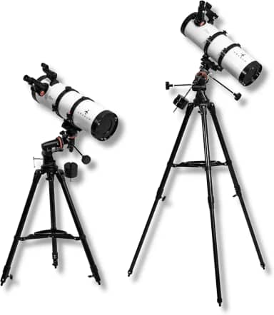 Telescópio Refletor Newtoniano 130mm Uranum EQ3 Astronômico Luneta Para ver Nebulosas Planetas Galáxias Estrelas (Preto-branco)