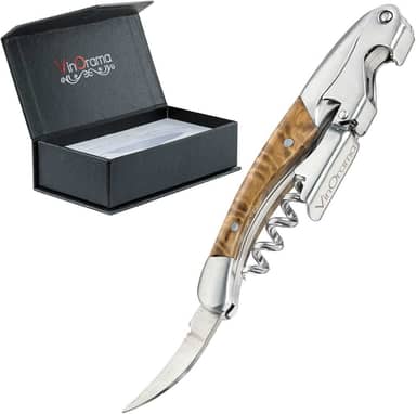 Waiters saca-rolhas abridor de vinho com cabo de jacarandá 3 em 1 abridor de garrafas de cerveja e cortador de alumínio, a melhor escolha de garçons profissionais e bartenders em todo o mundo