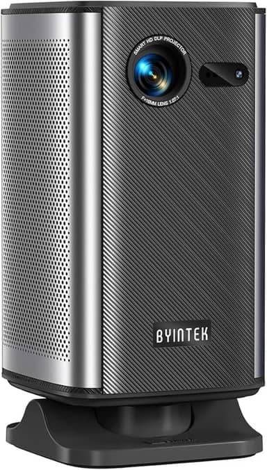 Projetor DLP Portátil BYINTEK P70X 1080p Full HD 300ANSI - Mini projetor Android com Foco Automático a Laser TOF, Bateria Integrada de 10000mAh e LED de 50000h