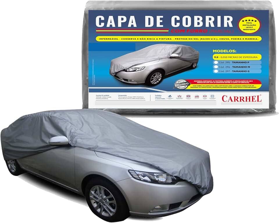 Capa para cobrir carro Forrada e impermeavel - Tamanho G