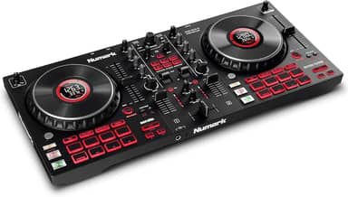 Numark Mixtrack Platinum FX - Controlador DJ para Serato DJ com Controle de 4 Decks, Mixer DJ, Interface de Áudio Integrada, Displays nos Jog Wheels e Paddle FX