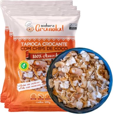 Tapioca Crocante Com Chips de Coco Caramelizado 500g - Senhora Granola