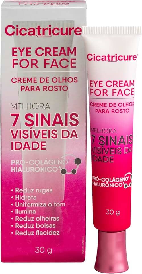 Cicatricure Creme de Olhos para Rosto Hidratante Facial Anti-Idade, Tratamento Skin Care que Reduz Rugas, Uniformiza Tom da Pele, Combate Olheiras e Sinais do Envelhecimento 30g