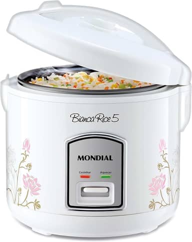 MONDIAL Panela De Arroz Bianca Rice 5, Branco, 400W, 220V - NPE-05-5X