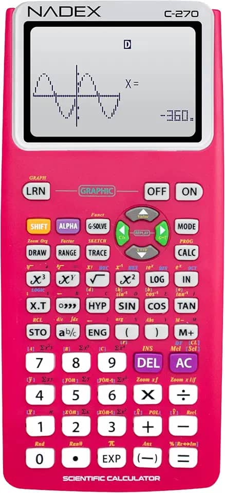 Calculadora científica com funções gráficas para estudantes universitários e secundários, engenharia, matemática avançada, cálculo, álgebra, geometria, trigonometria, estatística, física, química -