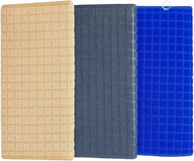 Tapete Escorredor de Louça Ultra Absorvente para Bancada e Pia Aparador para Secagem Rápida Cinza Bege e Azul 40 x 30 cm (Cinza)