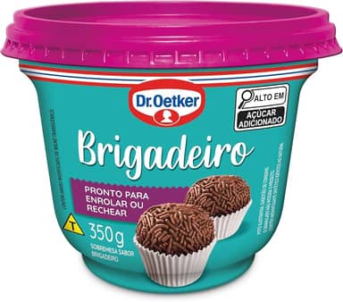 Dr. Oetker Doce de Festa, Sabor Brigadeiro, Sobremesa Deliciosa, Pronta Para Enrolar, 350g