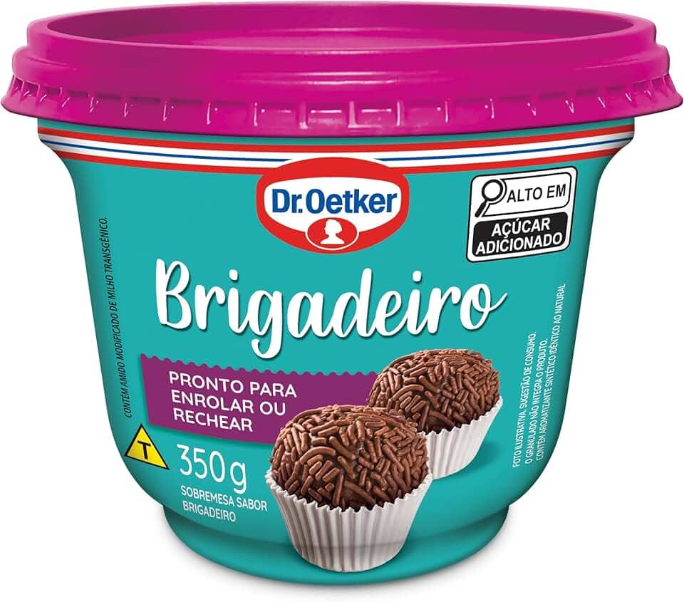 Dr. Oetker Doce de Festa, Sabor Brigadeiro, Sobremesa Deliciosa, Pronta Para Enrolar, 350g