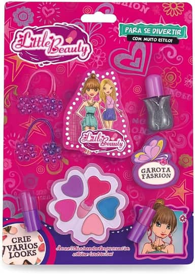 Kit Maquiagem Infantil – Sombras Vibrantes, Brilhos Labiais, Pincéis e Xuxinhas – Fórmula Atóxica, Fácil de Usar e Remover