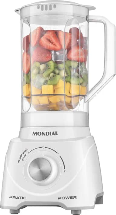 Liquidificador Pratic Power, Mondial, Branco, 550W, 220V - L-97-W