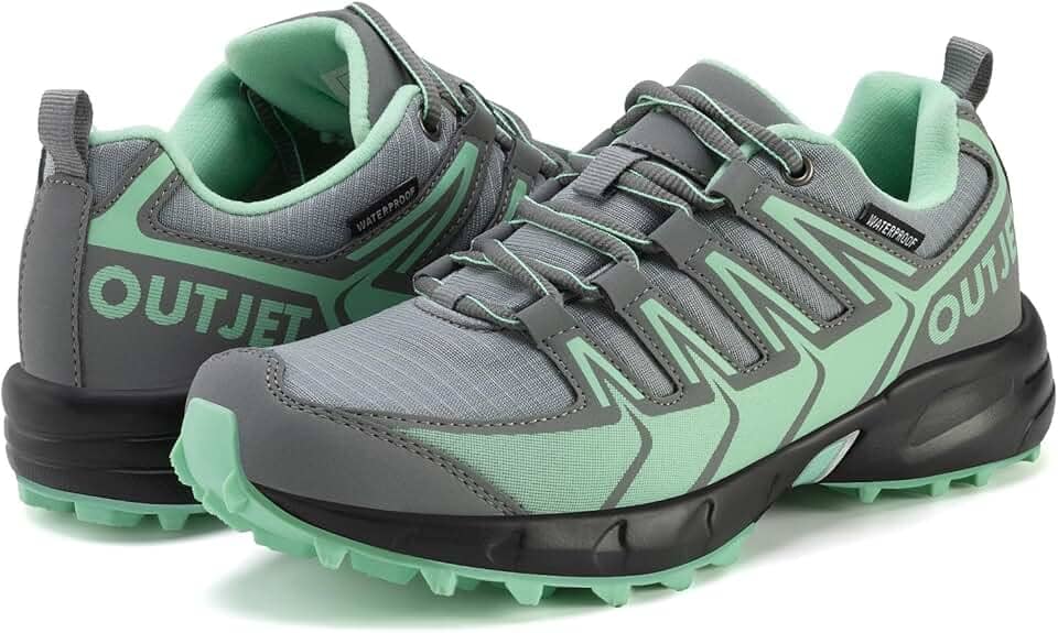 Tênis feminino à prova d'água leve antiderrapante para caminhada para uso ao ar livre