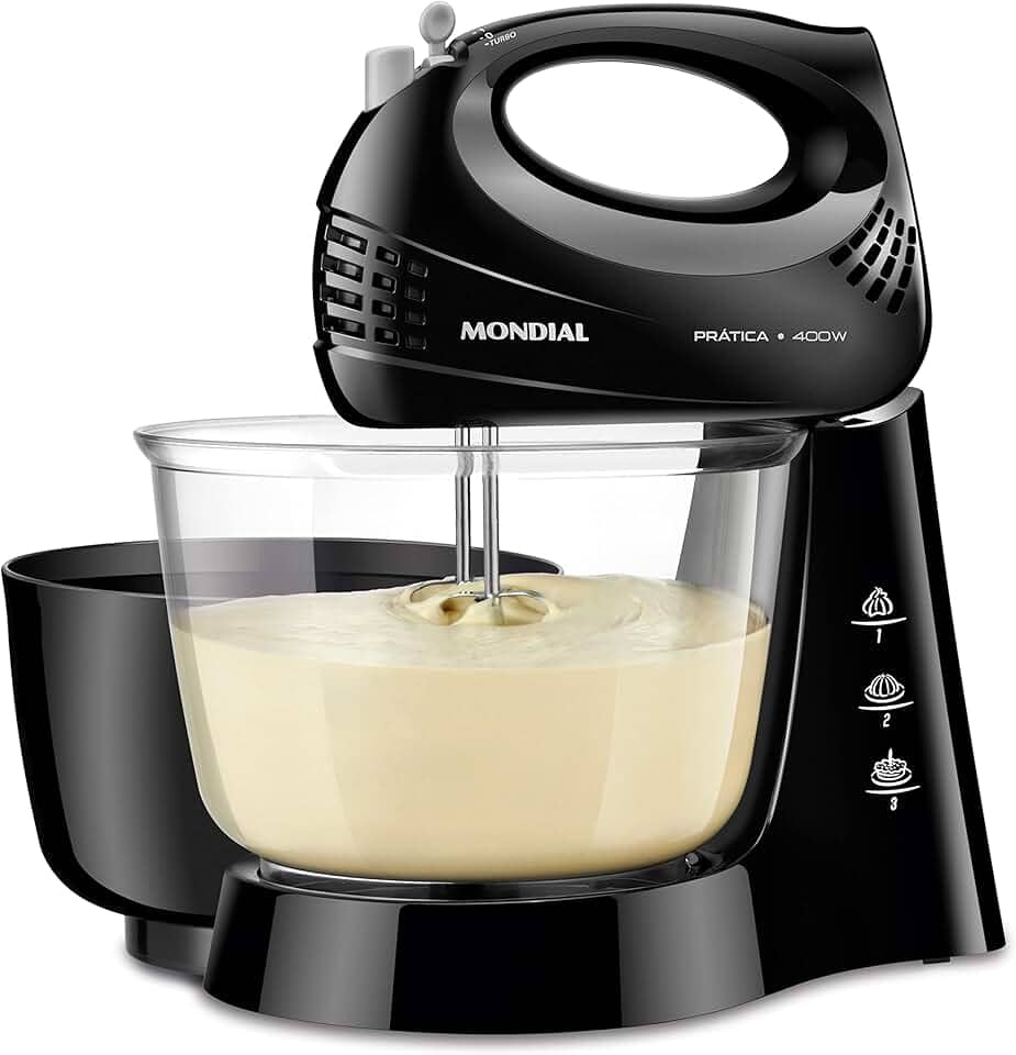 MONDIAL Batedeira Prática Due, Preto, 400W, 110V - B-45-B