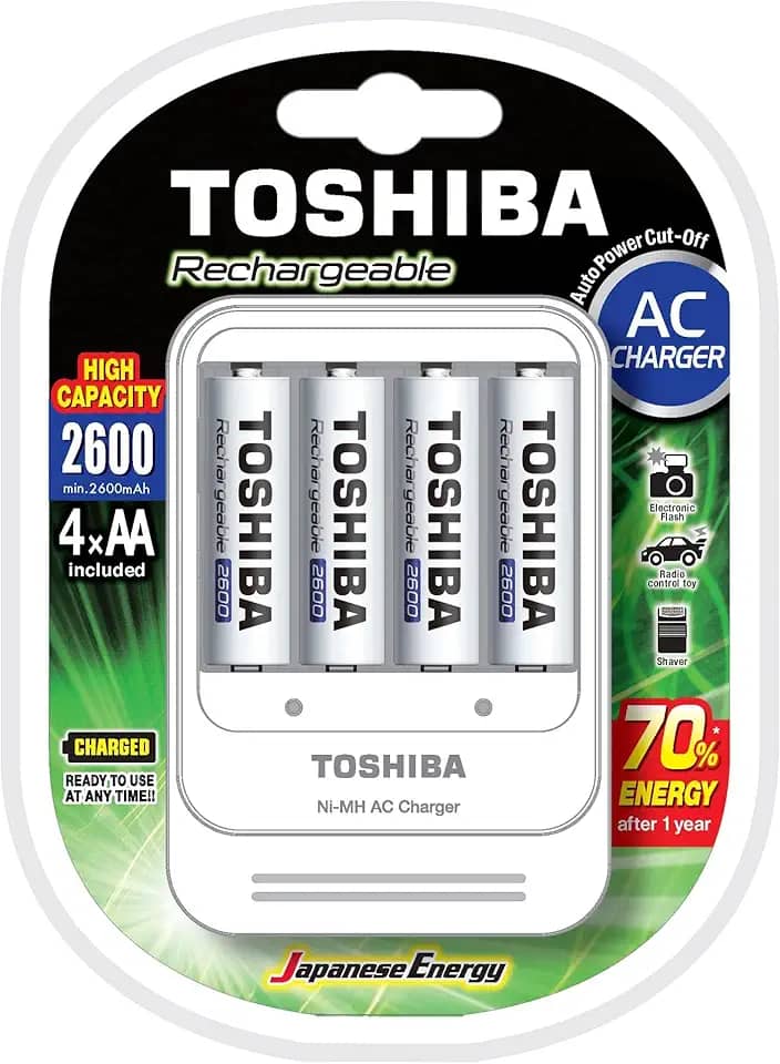 Carregador de Pilhas AA/AAA TNHC-6GAE4 CB c/ 4 AA Toshiba