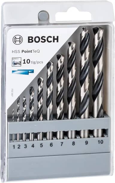 Bosch Jogo Broca para Metal HSS-PointTeQ 1-10mm 10 peças