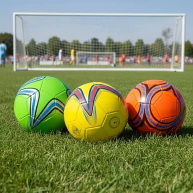 Bola de Futebol de Campo Oficial, Tamanho 5, Material PVC/Vinil, 22cm, 265g, Cores Sortidas, para Treinos e Jogos