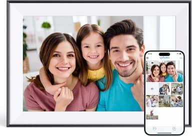 Dragon Touch Moldura digital – Tela sensível ao toque IPS de 10,1 polegadas, tela sensível ao toque WiFi, 16 GB de armazenamento, rotação automática, compartilhe fotos via aplicativo