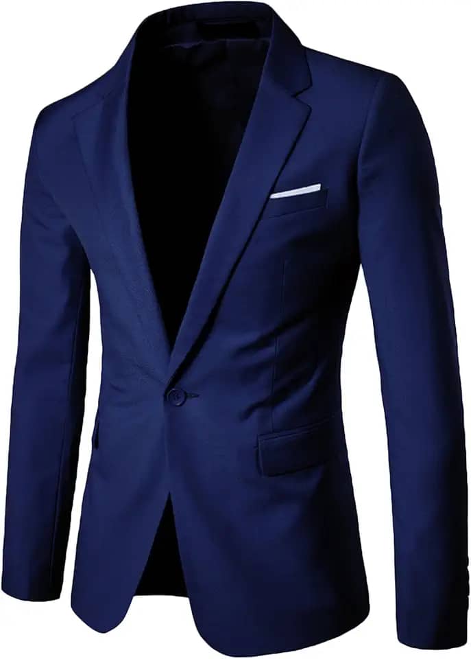 Blazer fino masculino de um botão Bestgift
