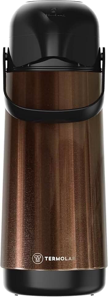 GARRAFA TÉRMICA LÚMINA 1L INOX MARROM