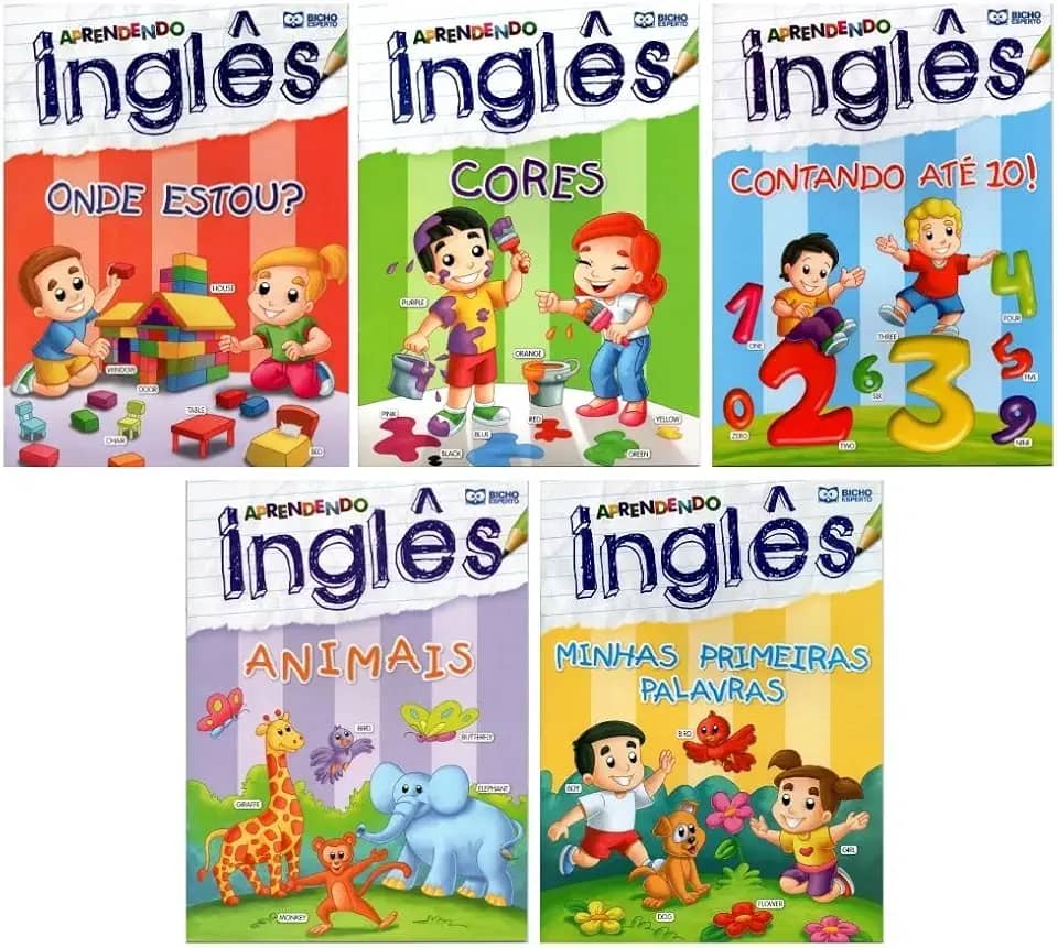 Coleção de Livros Aprendendo Inglês | Para Divertir e Ensinar