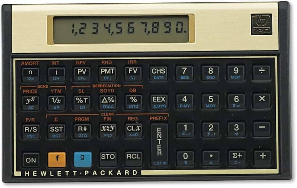 CALCULADORA FINANCEIRA HP 12C GOLD 120 FUNÇÕES RPN E ALG (IMP)