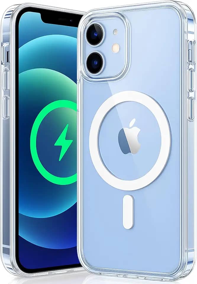 Capa Mag-Safe para [iPhone 12/12 Pro] Capinha Magnetica Premium com [Proteção de Câmera] Clear Case [Anti-Amarelamento], Compatível com MagSafe, Transparente e Resistente a Riscos e Anti Impacto