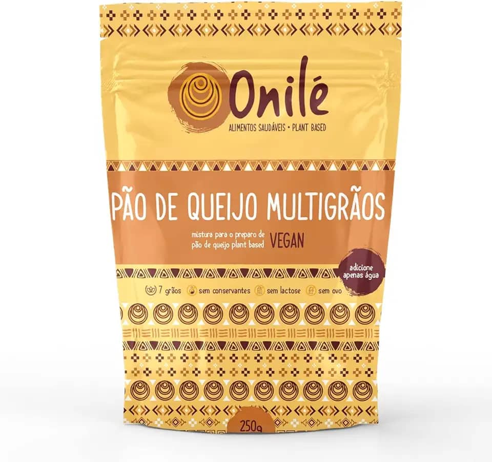 Pão de Queijo Multigrãos Plant-Based, Sem Conservantes, 250g